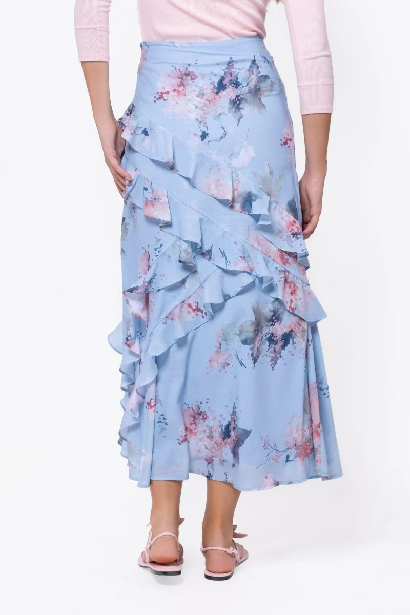 Zella Skirt (Blue Pattern) - Image 4
