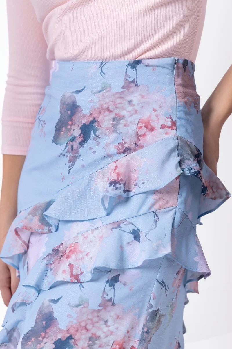 Zella Skirt (Blue Pattern) - Image 6