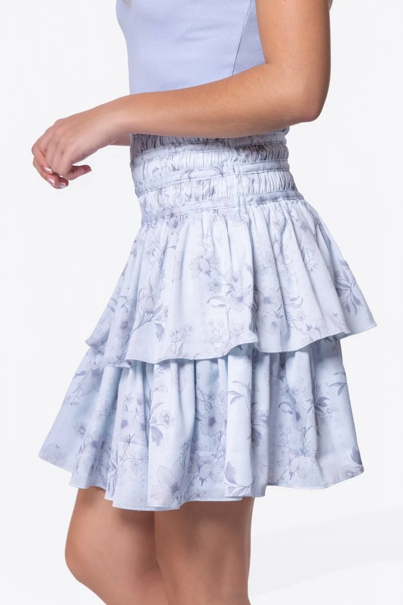 Zena Skirt 20" (Light Blue Flower) - Image 4