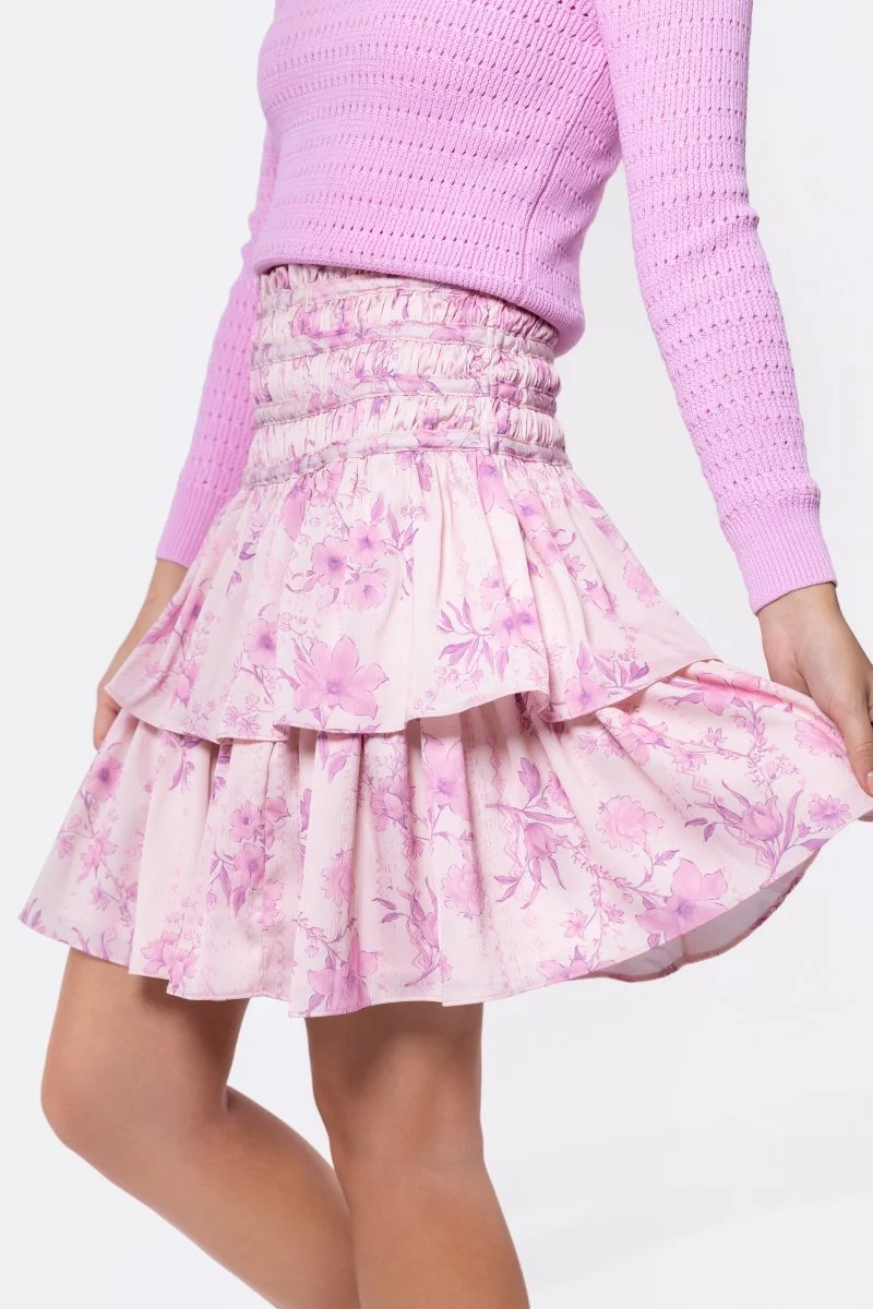 Zena Skirt 20" (Light Pink Flower) - Image 3