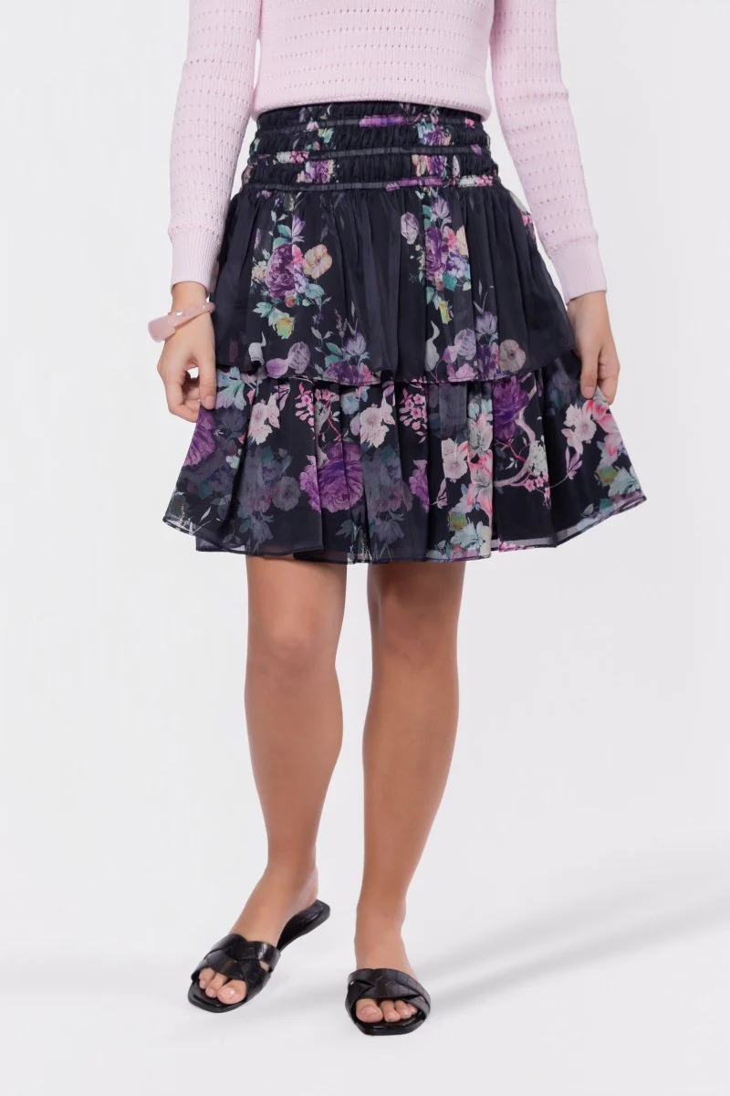 Zena Skirt 23" (Black/Purple) - Image 2