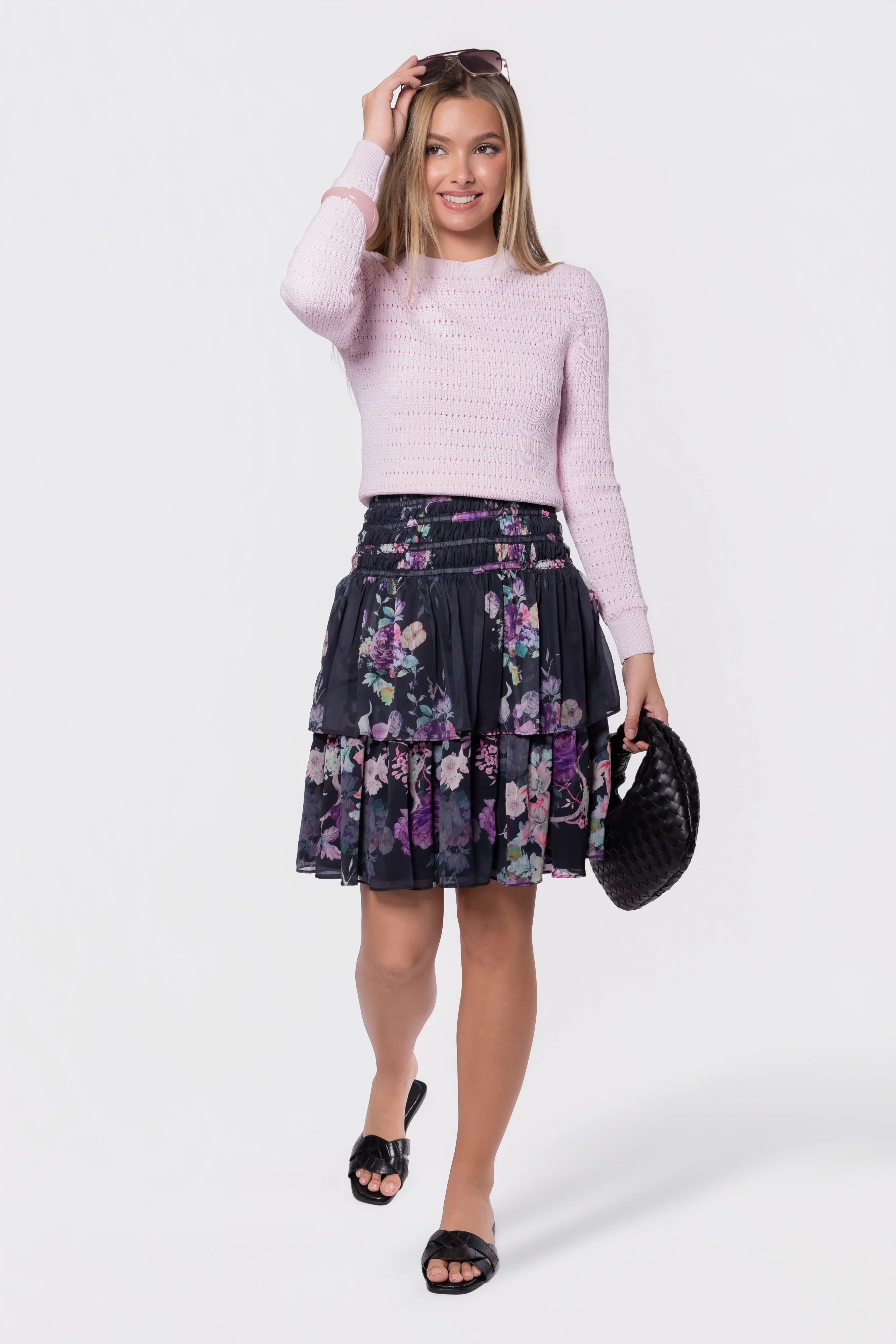 Zena Skirt 23" (Black/Purple) - Image 5