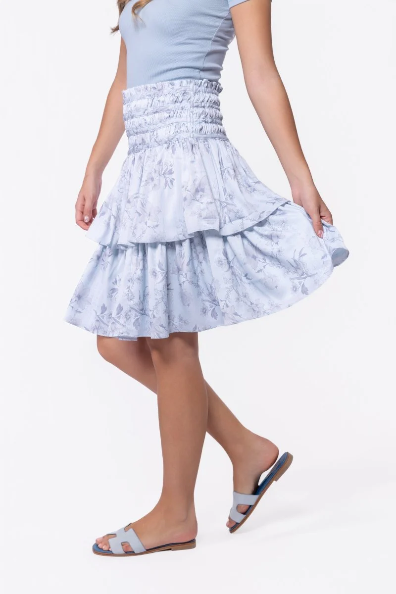 Zena Skirt 23" (Light Blue Flower) - Image 3