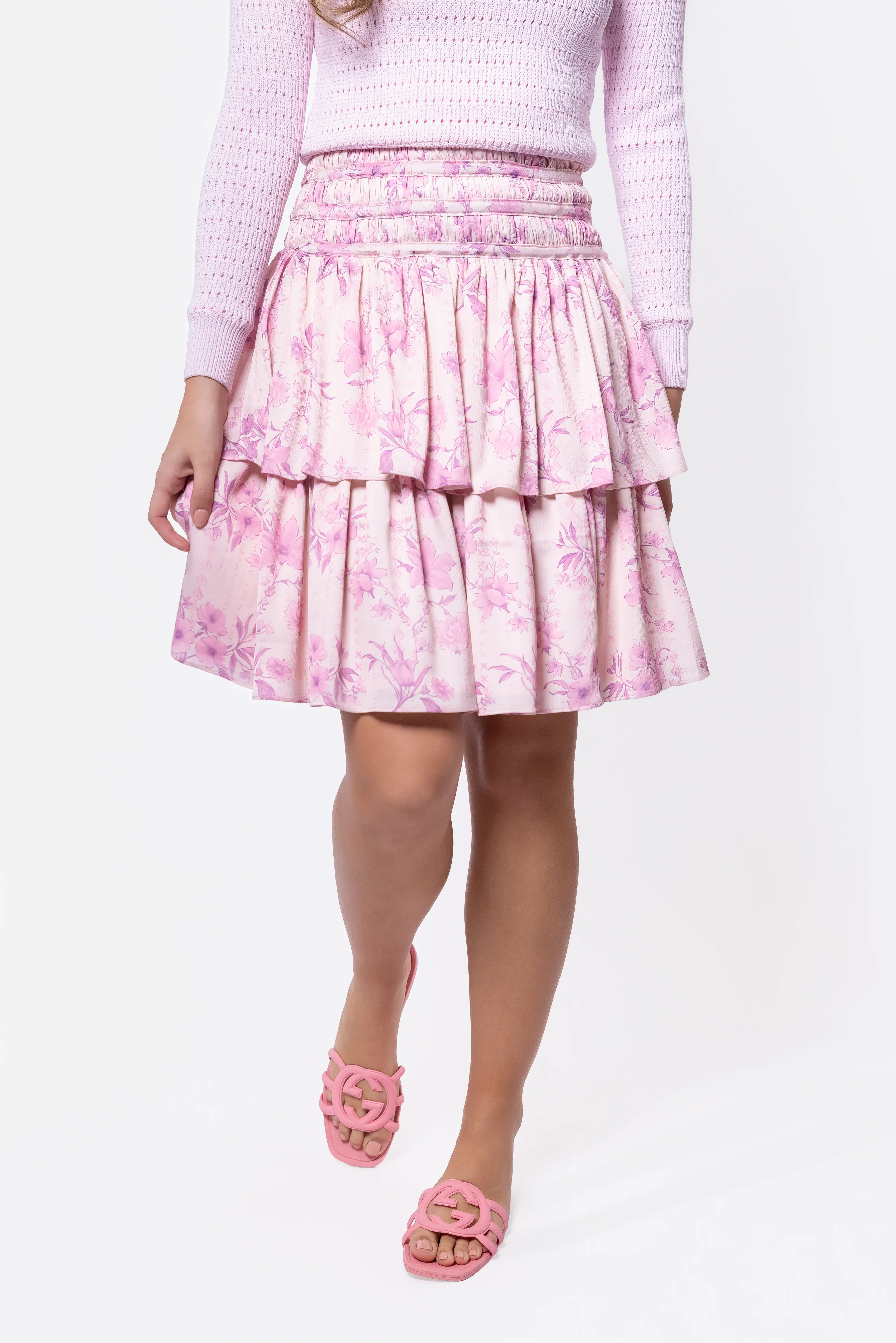 Zena Skirt 23" (Light Pink Flower) - Image 2