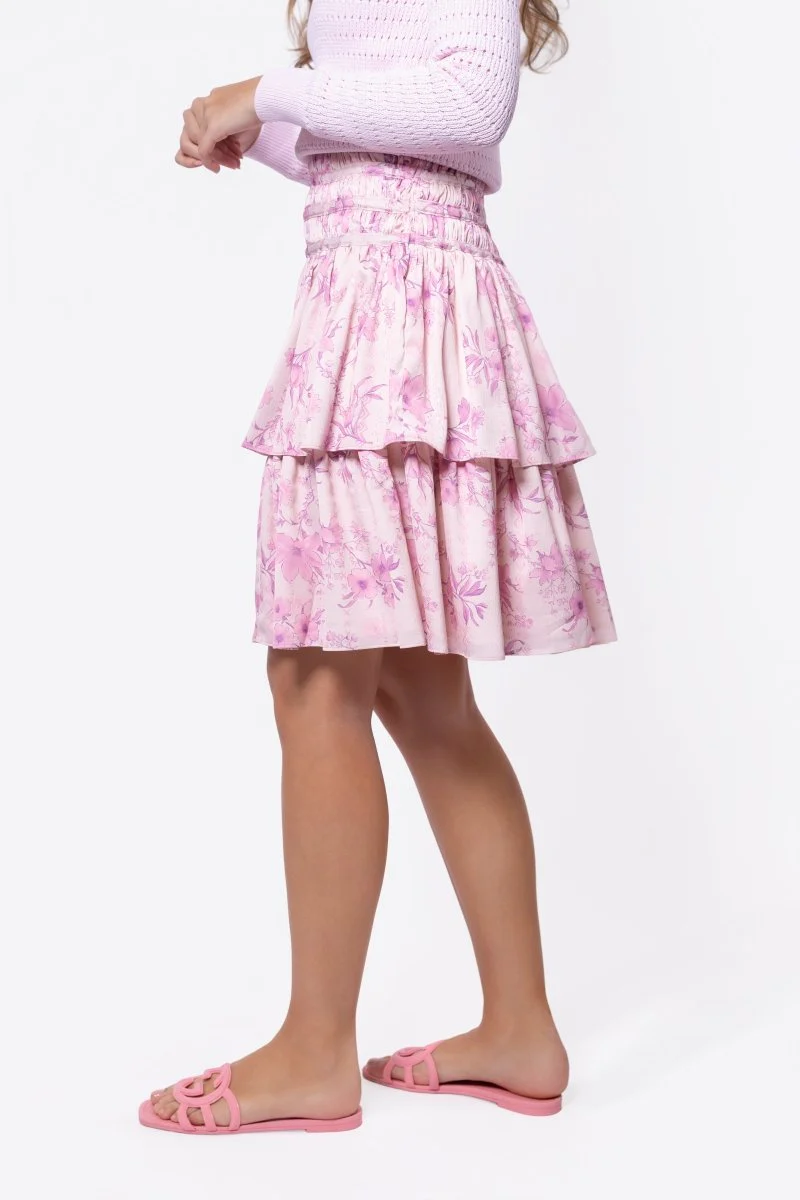 Zena Skirt 23" (Light Pink Flower) - Image 3