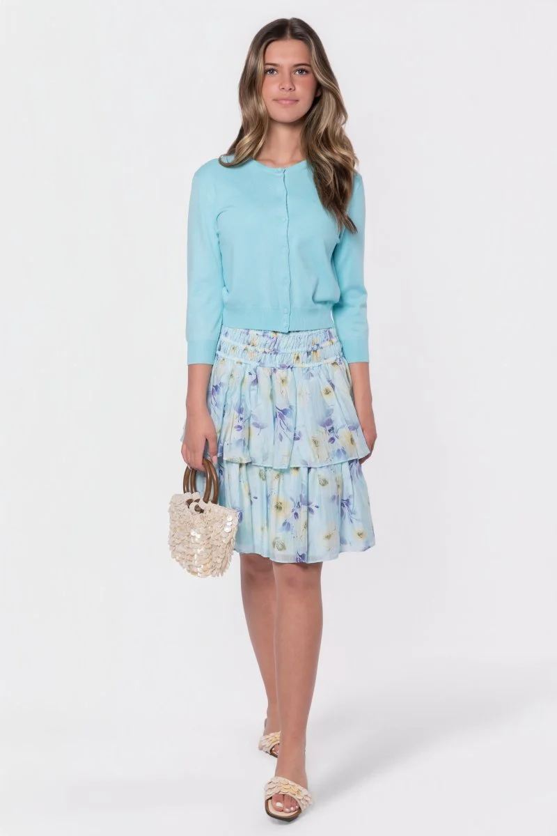 Zena Skirt 23" (Mint/Purple)