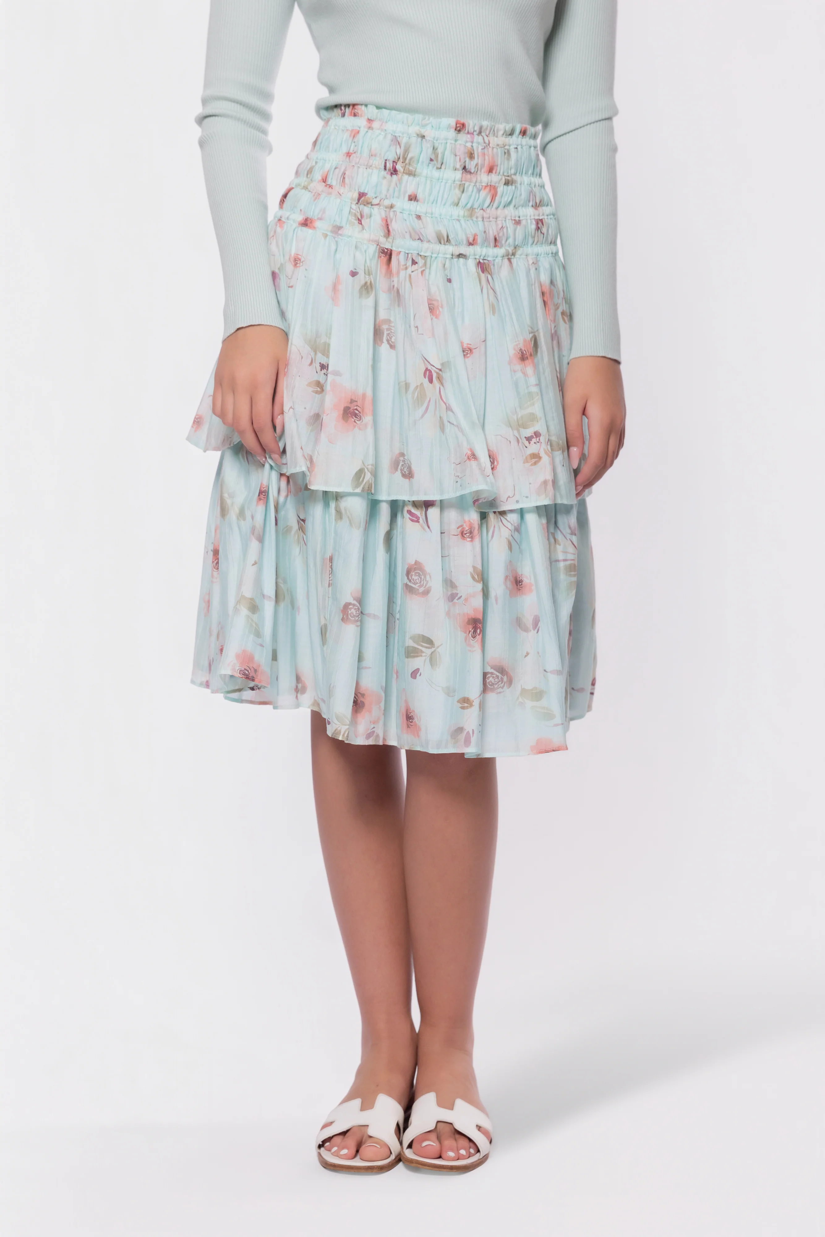 Zena Skirt 26" (Purple/Beige) - Image 2